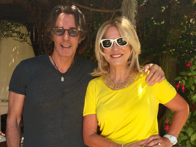 Sunday Night guest reporter Kerri-Anne Kennerley with singer Rick Springfield. Picture: Supplied.