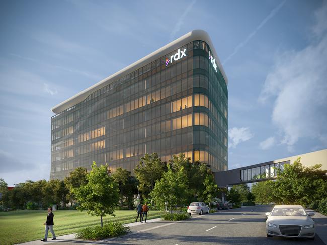 Artist rendition of the RDX Centre for Excellence at the heart of the Gold Coast Health and Knowledge Precinct. Picture: Supplied