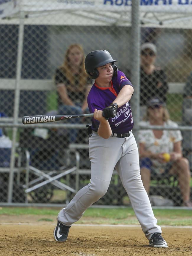 South Coast V Sunshine Coast in the 12-14 years QLD School Sport Baseball Championships. Picture:Glenn Campbell