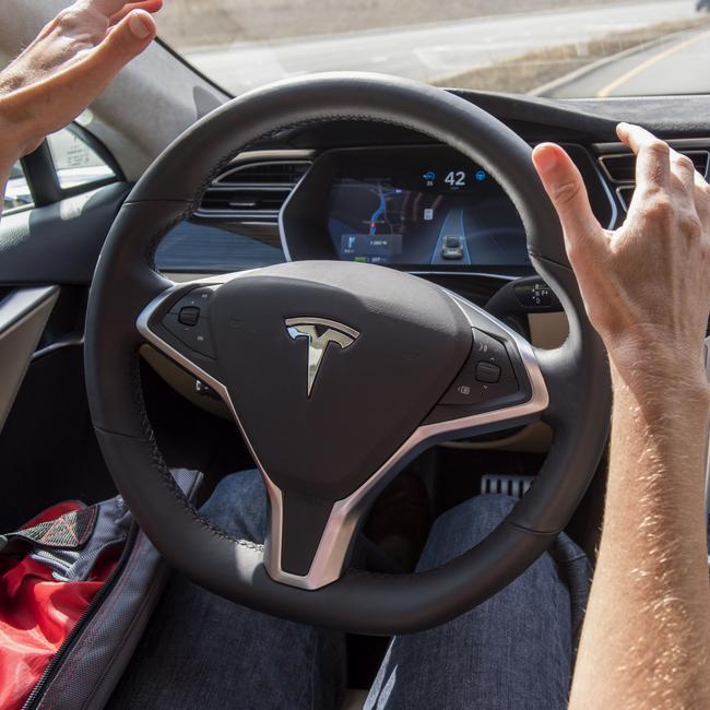 The Autopilot feature in Tesla cars still requires a human operator. Picture: David Paul Morris / Bloomberg