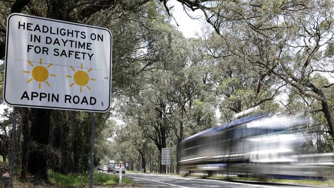 Appin Road near the Figtree Hill development in Macarthur. Lendlease has now been forced to write to 450 customers telling them there is still no time frame on when their homes can be built, because Transport for NSW is yet to give the developer the green light to upgrade Appin Road. Picture: Jonathan Ng