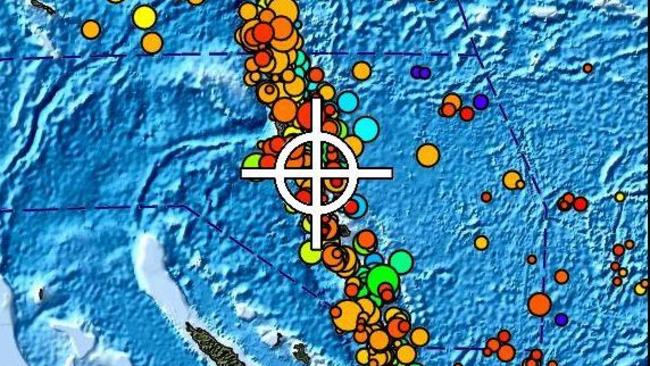 The 7.3 magnitude earthquake triggered tsunami warnings across the island nation. Picture: Pacific Tsunami Warning Center