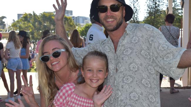 Miranda Emblem, Santana Hardy and Dan Hardy at day 3 of the 2023 Caloundra Music Festival. Photo: Elizabeth Neil