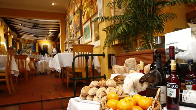 Inside Lucio's in Paddington. Picture: John Appleyard