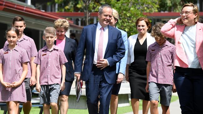 Federal Opposition Leader Bill Shorten is focusing on education as one of the main aspects of his electoral campaign. Picture: AAP