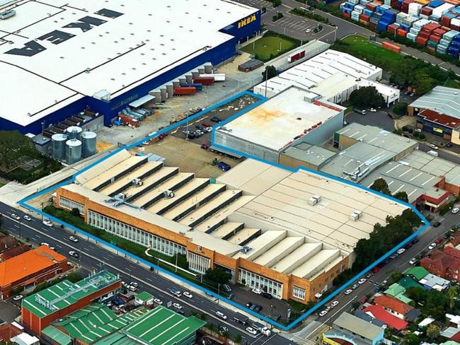 An aerial view of the proposed Bunnings at 728-750 Princes Hwy, Tempe.