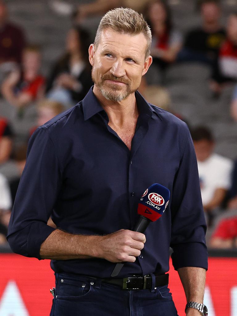 Would Nathan Buckley hang up the Fox Footy microphone for another coaching job? Picture: Michael Klein