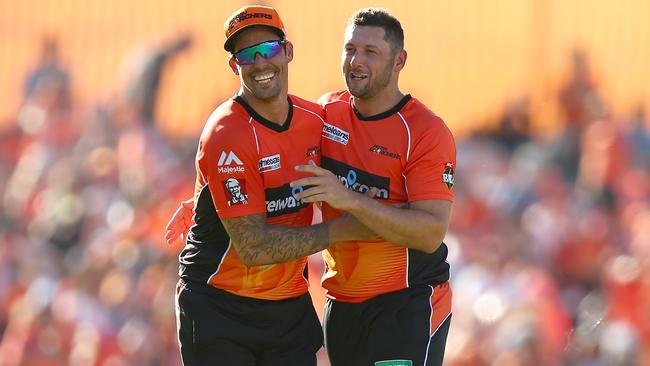 Englishman Tim Bresnan rejoins the Scorchers to reunite with fellow seamer Mitchell Johnson. Picture: Getty Images