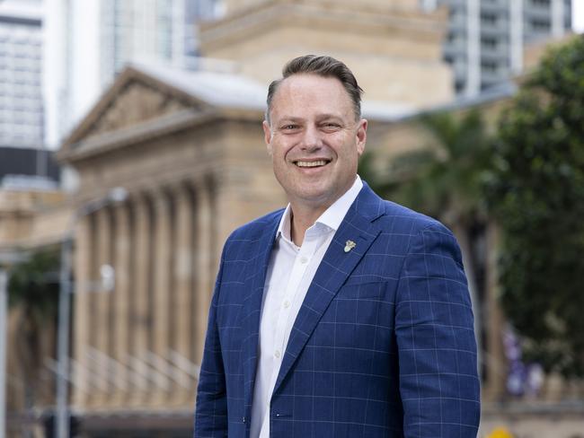 Lord Mayor Adrian Schrinner outside Brisbane City Hall in King George Square, Sunday, March 17, 2024 - Picture: Richard Walker