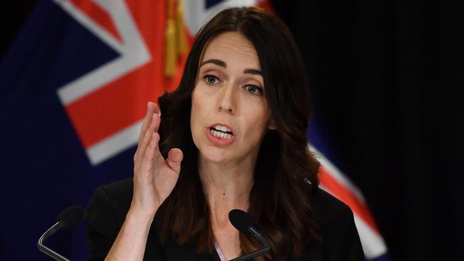 New Zealand's Prime Minister Jacinda Ardern speaks to the media. Picture: AFP