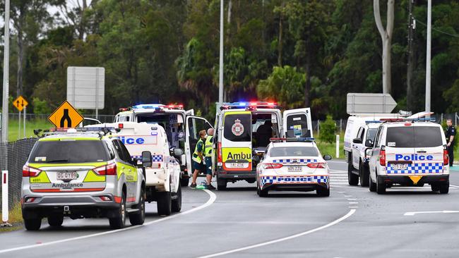 Emergency services rushed to save the woman’s life. Picture: Patrick Woods.