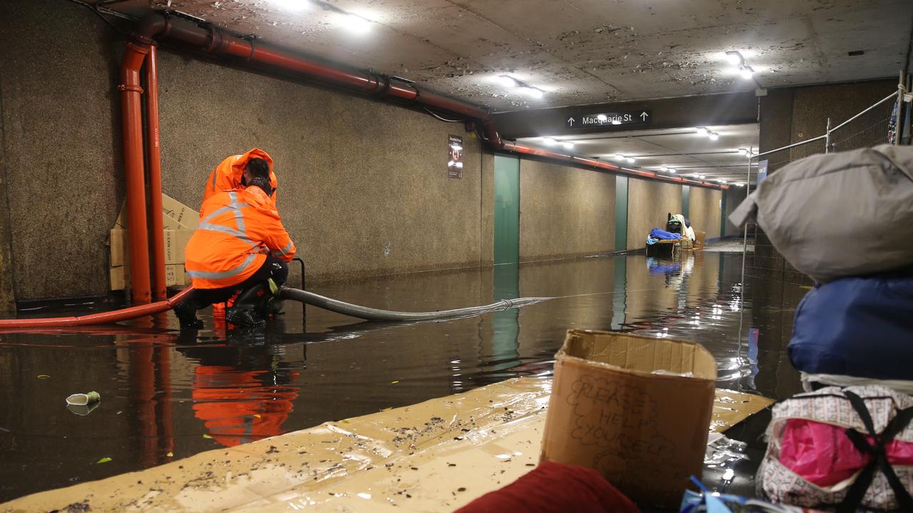 St James station also succumbed to flooding. Picture John Grainger