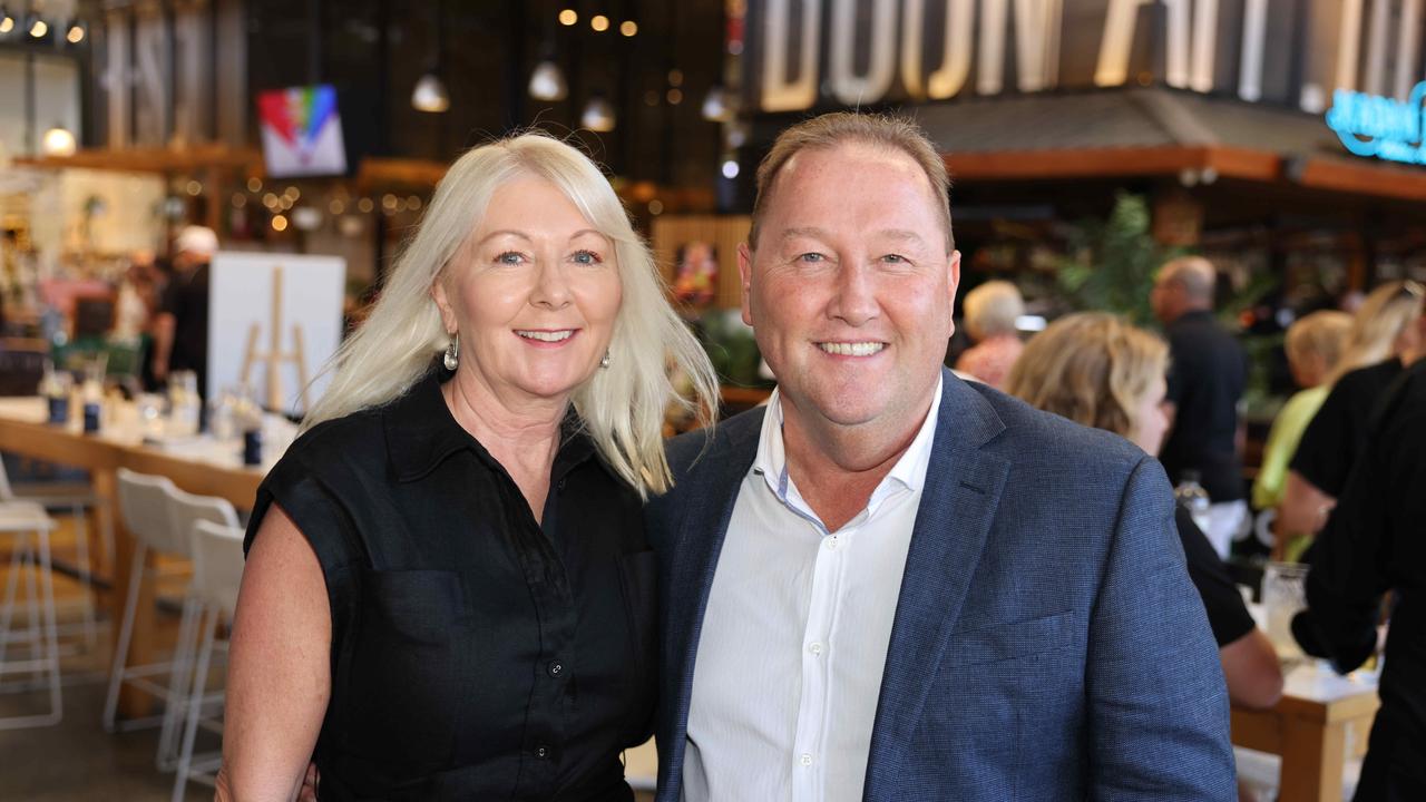 Janet Woodward and Neil Woodward at the M.O.B Academy Charity Lunch Edgewater Dinner and Lounge Capri on Via Roma for Gold Coast at Large. Picture, Portia Large.