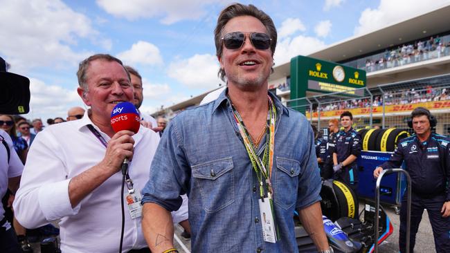 Brad Pitt snubbed his request for an interview on the grid at last week’s United States Grand Prix. Picture: Getty Images