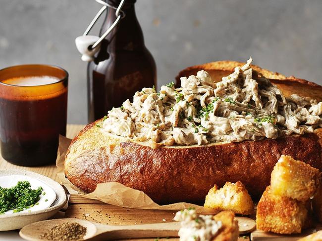 Stout caramelised onion cob loaf dip.