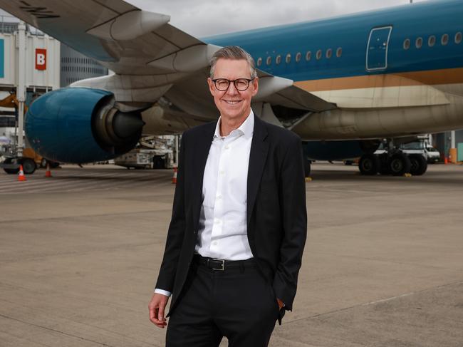 Sydney Airport CEO Geoff Culbert is calling for rule modernisation. Picture: Justin Lloyd