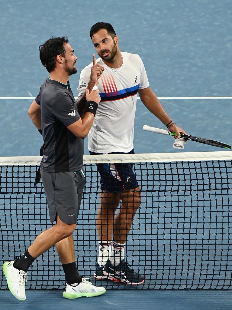 Australian Open 2021 fight Fabio Fognini furious spat reaction