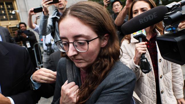 Caroline Ellison outside court after testifying against FTX boss Sam Bankman-Fried in 2023. Picture: Getty Images
