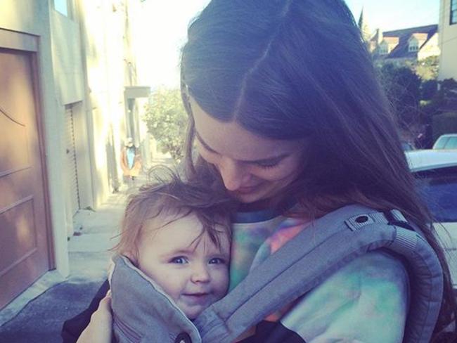Robyn Lawley said she became paranoid that someone would take her baby away. Picture: Instagram