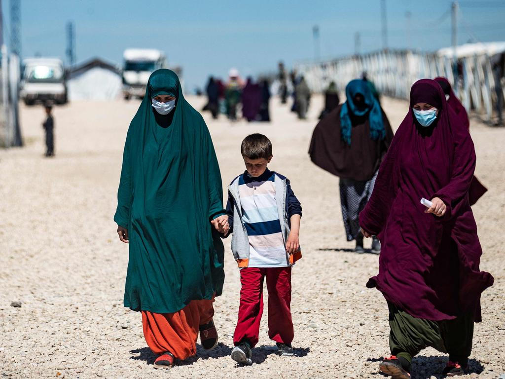 Islamic State wives and children at Camp Roj. Picture: Delil Souleiman/AFP