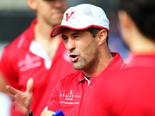 North Adelaide coach Matthew Slade during the SANFLW match between Sturt and North Adelaide at Unley Oval Saturday May 4,2019.(image AAP/Mark Brake)