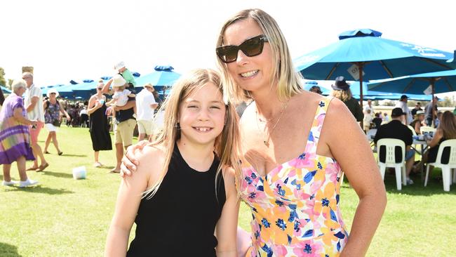 Sophia Pettrigrove and Bianca Bortolin at Moama Bowling Club Echuca Cup. Picture: David Smith