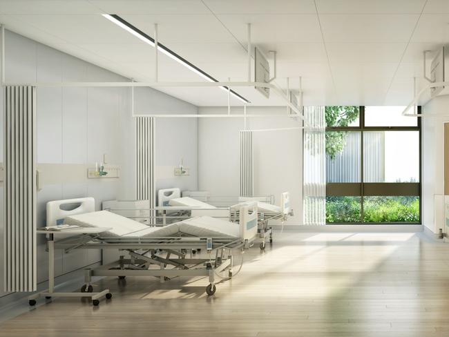 An artist’s impression inside the Repat Hospital. Picture: Supplied