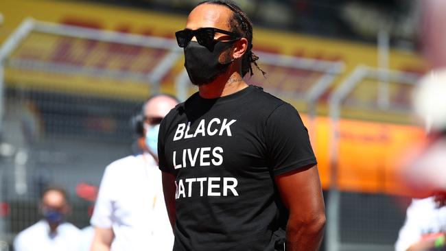 Lewis Hamilton has been a figurehead for the anti-racism movement. Picture: Getty Images