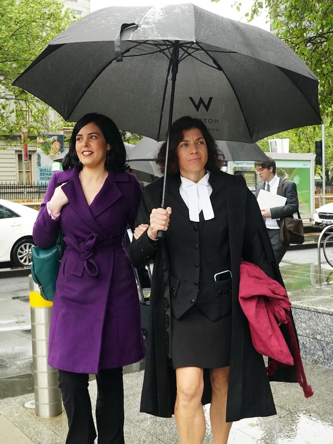 Moira Deeming (left) and her barrister Sue Chrysanthou. Picture: NewsWire