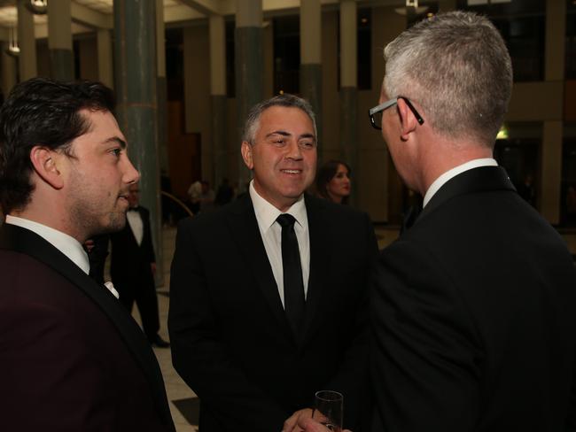 Treasurer Joe Hockey arrives at the Great Hall in Parliament House in Canberra. Pic by Gary Ramage