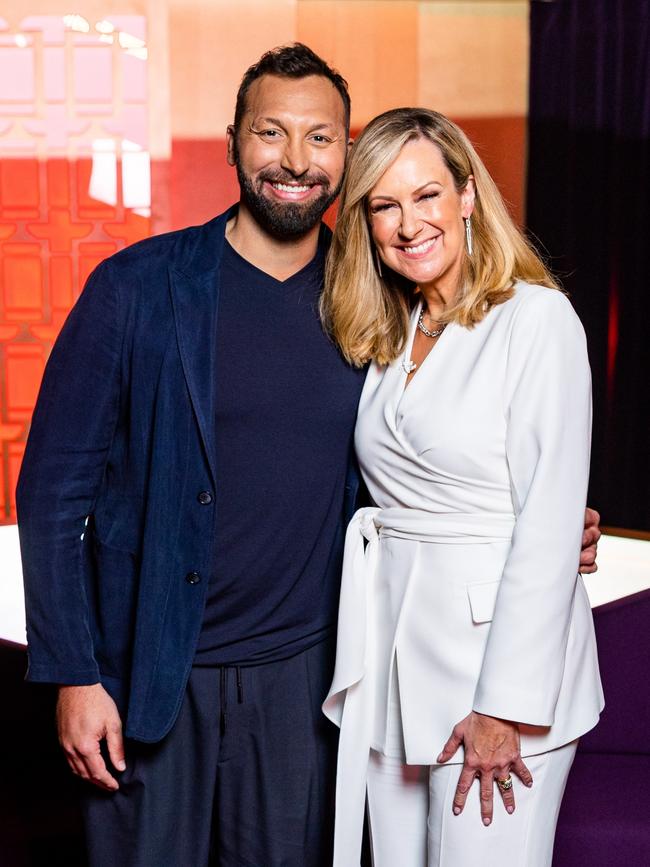 Ian Thorpe and Mel Doyle on the set of This Is Your Life. Picture: Channel 7