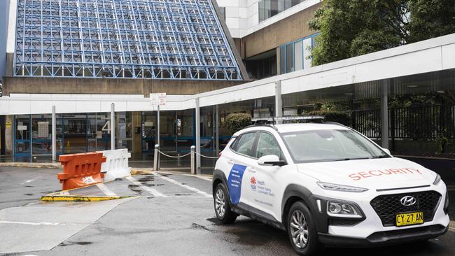 Security car outside Westmead Hospital. Picture:NewsWire/ Monique Harmer