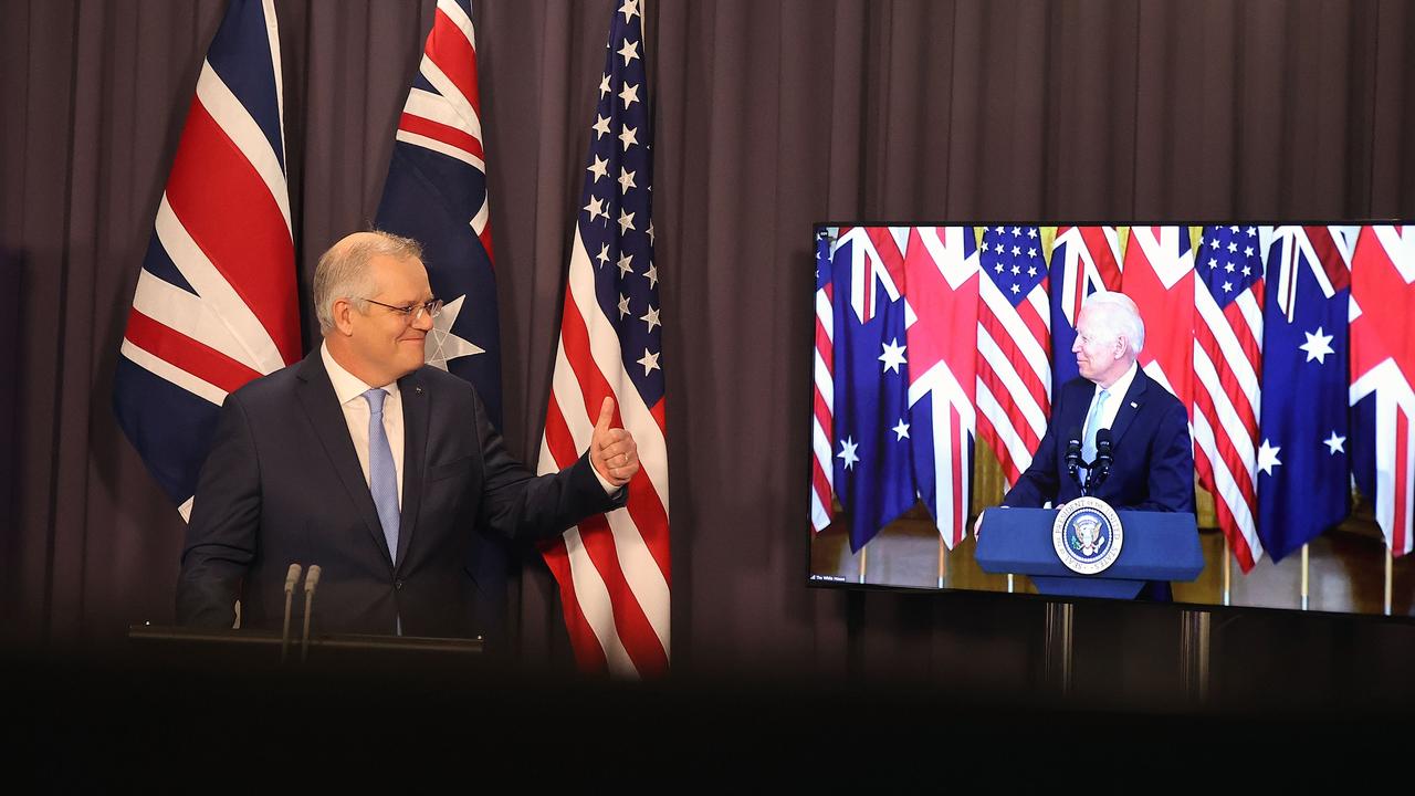 Former prime minister Scott Morrison announced the deal in 2021. Picture: Newswire/Gary Ramage