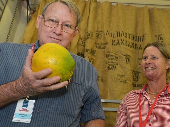 Fruit and Veg Judge Colin Dabelstein at this years Gympie Show.