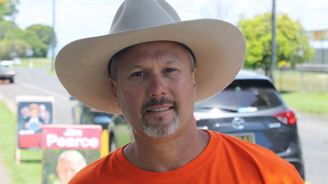 One Nation candidate for Mirani Stephen Andrew was stationed out the front of the Walkerston State School polling booth.