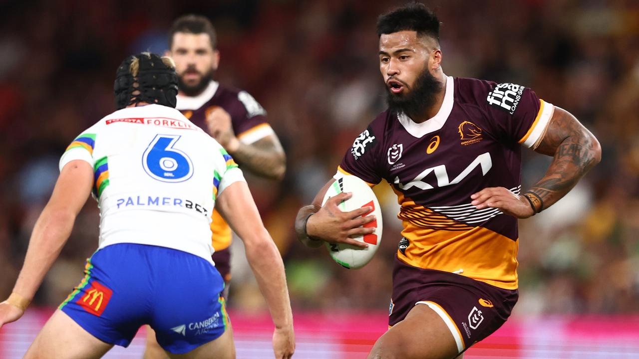 Broncos powerhouse Payne Haas leads the Dally M vote. Picture: Chris Hyde/Getty Images