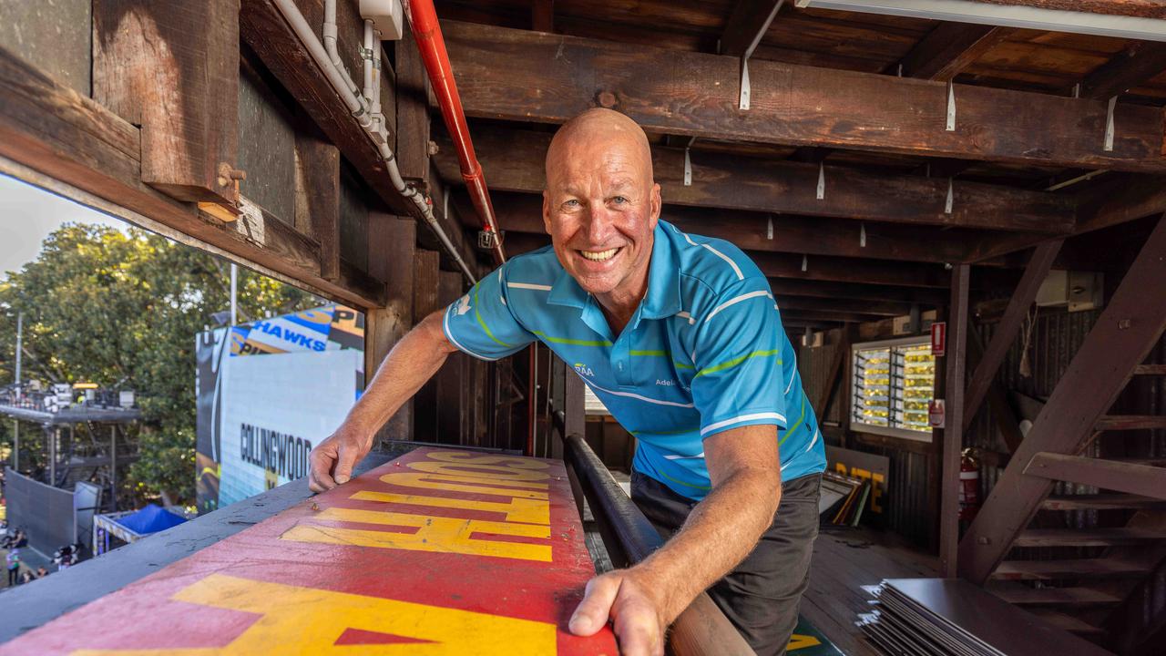 Adelaide Oval scoreboard operator Simon Crompton. Picture: Ben Clark