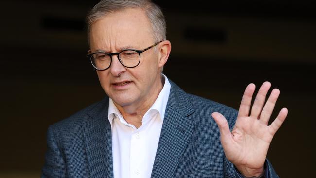 The Labor Party has insisted Anthony Albanese is across details after he was caught out not able to answer questions from reporters. Picture: Liam Kidston