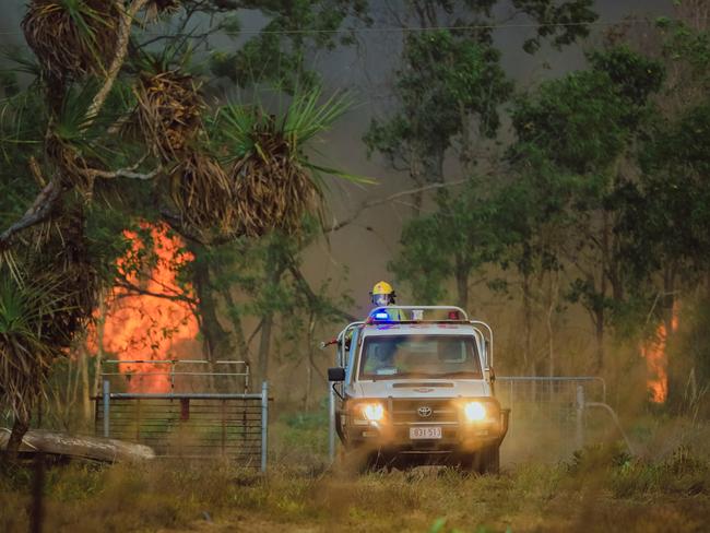 Firefighters had a busy weekend containing fires at Dundee and Humpty Doo. Picture GLENN CAMPBELL