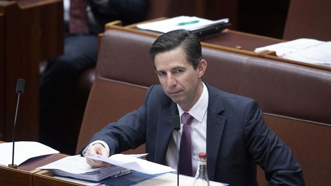 Trade and Finance Minister Simon Birmingham does not expect a “dramatic change” in America’s trade posture during Joe Biden’s presidency. Picture: Gary Ramage