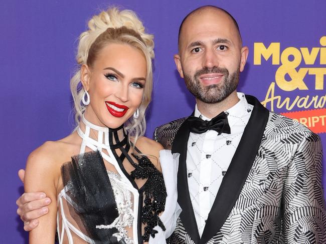 LOS ANGELES, CALIFORNIA - MAY 17: (L-R) In this image released on May 17, Christine Quinn and Christian Richard attend the 2021 MTV Movie & TV Awards: UNSCRIPTED in Los Angeles, California. (Photo by Amy Sussman/Getty Images)