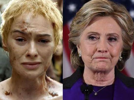 Hillary Clinton compares herself to Cersei Lannister from Game of Thrones in book What Happened