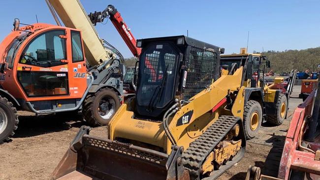 Some of the machinery stolen from Excavation Equipment on Carrington Rd, Toowoomba.