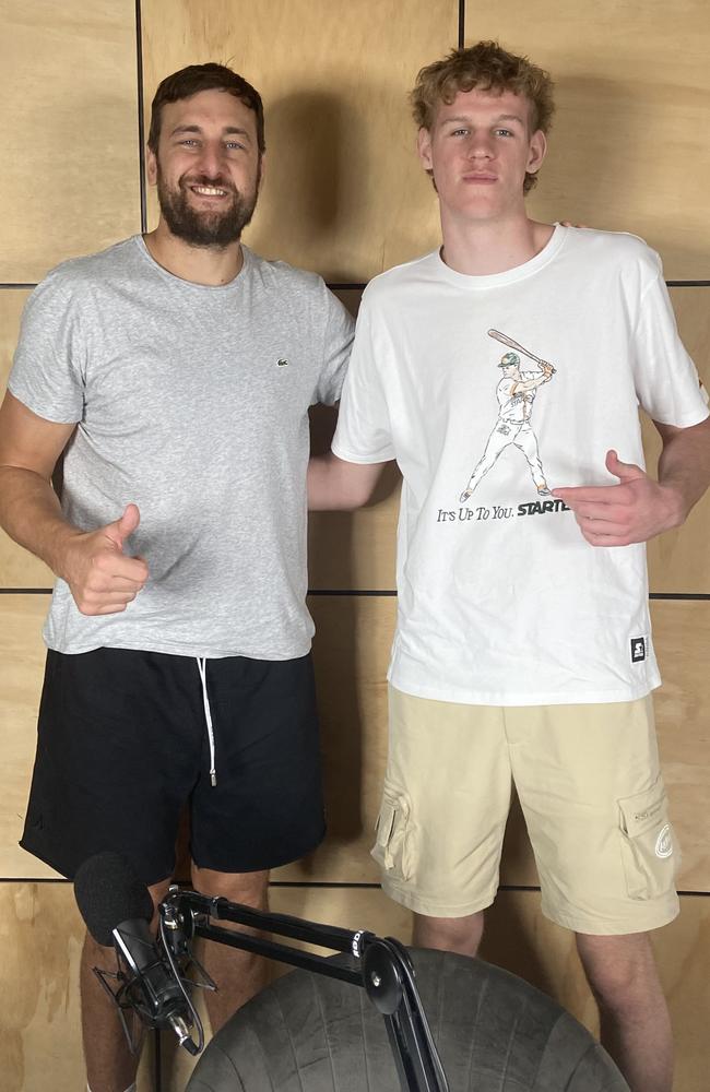 Rocco with Andrew Bogut.