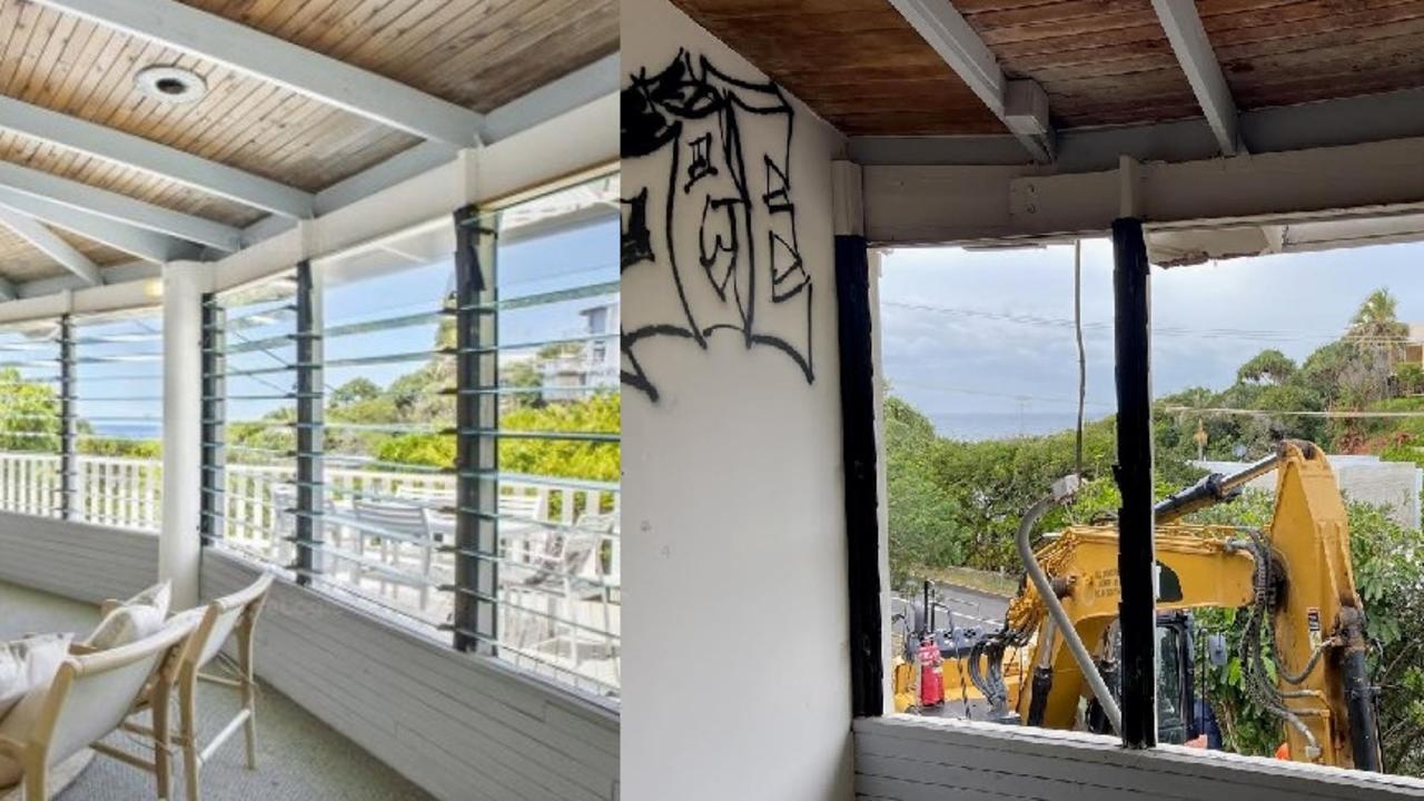 Plenty of Sunshine Coast's million dollar properties are being demolished to make way for new developments including this Seaview Tce house in Sunshine Beach.