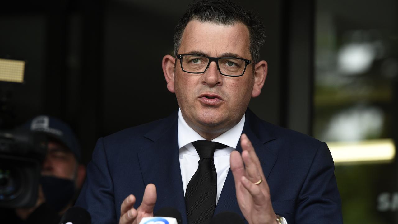 Victorian Premier Daniel Andrews says “almost all” restrictions will end at midnight. Picture: NCA NewsWire / Andrew Henshaw