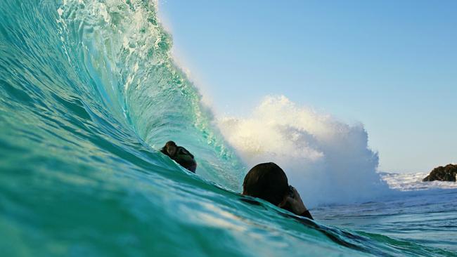 Coolangatta surf photographer Scott Amos captured this photo at Snapper Rocks on Monday. Picture: Scott Amos @samossurfphotography.