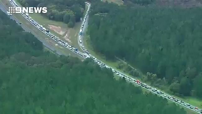 Nine News: Major delays on Bruce Highway after crash