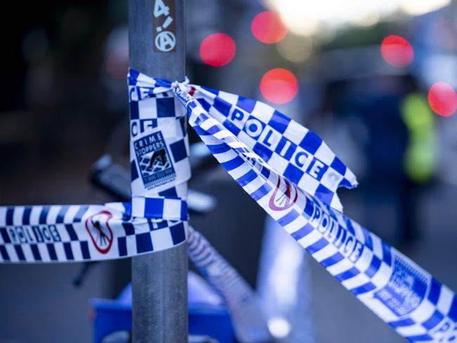Police on the scene in Sydney's CBD this afternoon after a police officer was stabbed twice in the head by a knife-wielding man. The alleged offender was tasered and arrested at gunpoint following the attack, which took place shortly after 1pm on Sunday. Photo: Tom Parrish
