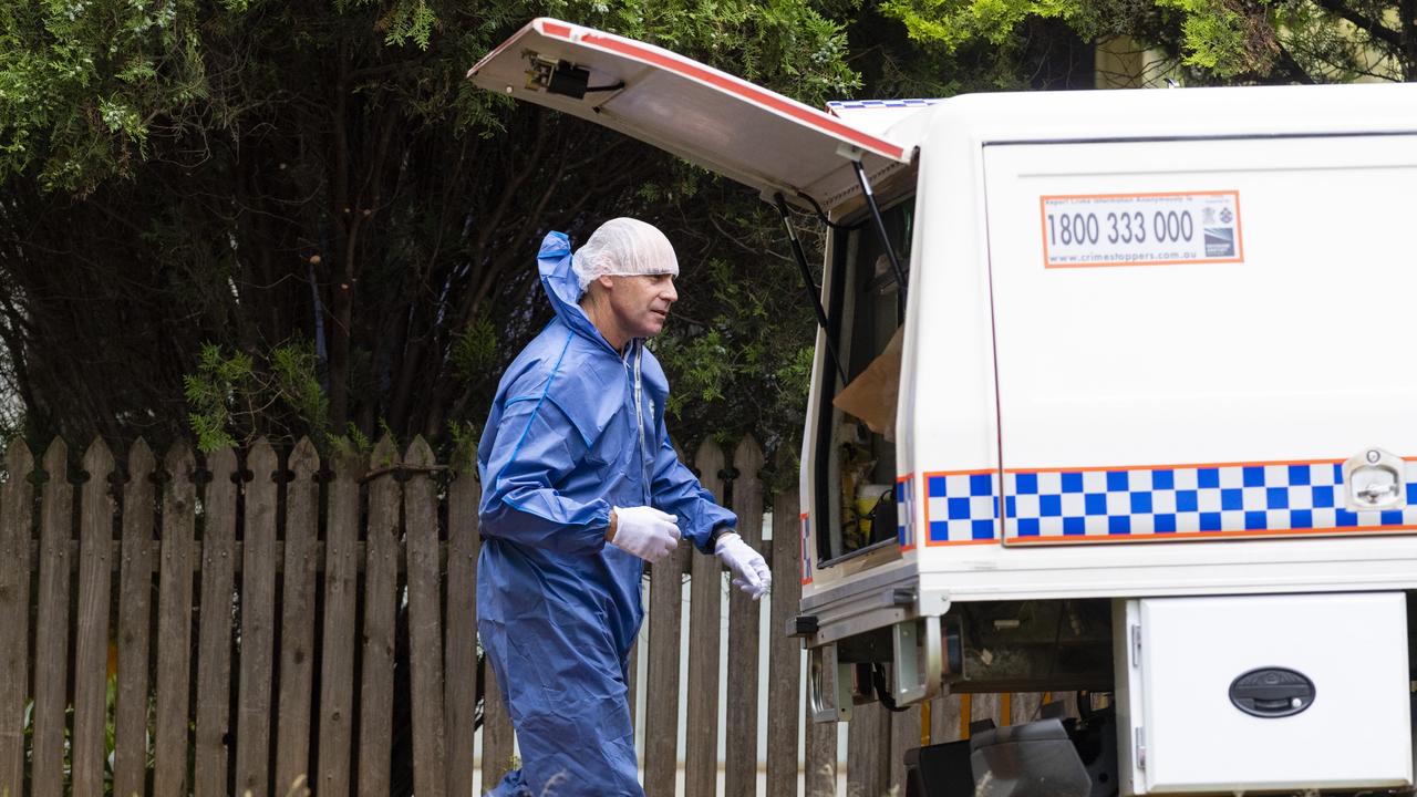 Police attend an incident at a house on Ruthven St, Friday, December 24, 2021. Picture: Kevin Farmer